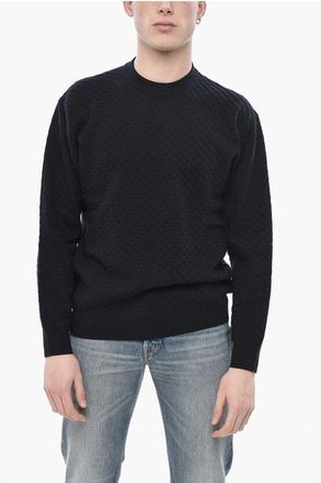 Paolo Pecora Virgin Wool Sweater In Solid Colour size Xl