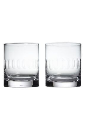 The Vintage List Set of 2 Crystal Whiskey Glasses in Lens at Nordstrom