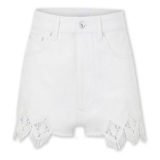 Paco Rabanne Geometric Embroidered Denim Shorts
