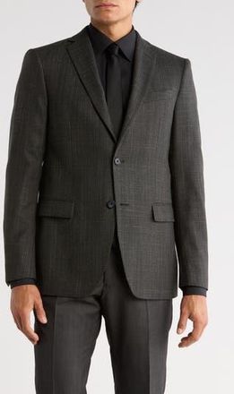 John Varvatos Plaid Knit Sport Coat in Black at Nordstrom Rack, Size 42 Regular