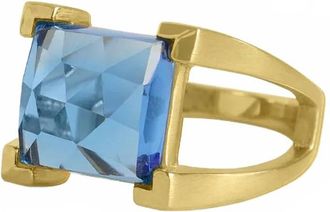Dean Davidson Mini Plaza Ring In Midnight Blue / Gold