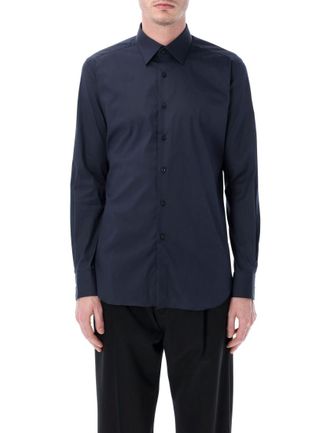 Xacus Navy Blue Solid Shirt