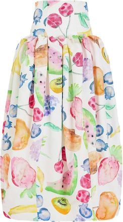 Rosie Assoulin Gonna Fifi con stampa - Bianco