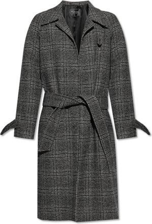 Balenciaga Wollen jas - Heren - Jas met riem - Grijs - M - Wol - Jassen