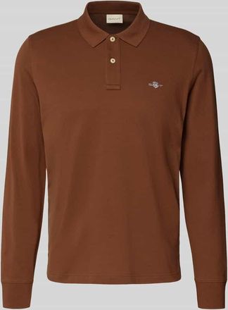GANT Regular Fit Poloshirt mit Label-Stitching in Hellbraun, Gr&ouml;&szlig;e XXXL