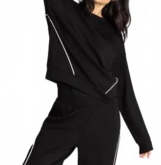 Thread & Supply Britney Long Sleeve Top In Black