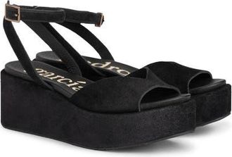 Pedro Garcia Nereida Leather Platform Sandal in Black Castoro at Nordstrom, Size 36.5