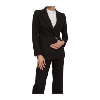 Marella Blazers, female, Black, Size: XS Emmrum1 Double-Breasted Jacket