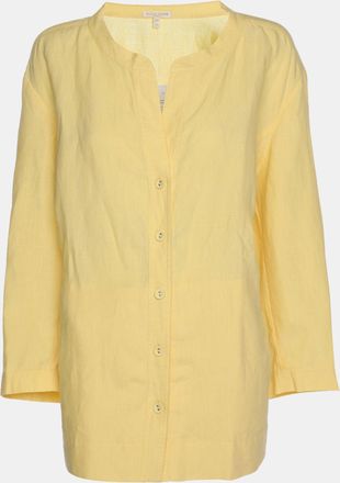 Eileen Fisher Yellow Organic Linen Shirt