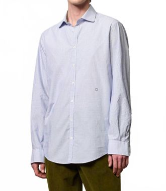 Massimo Alba Canary Classic Button Down Shirt In Azzuro