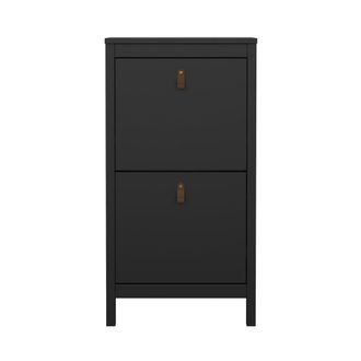 Calicosy Estantes para zapatos 2 puertas a102,9 cm - negro