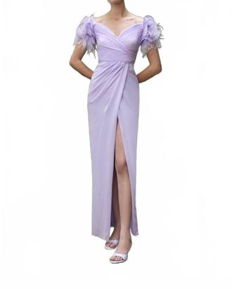Carla Ruiz Womens Nylon Crepe Event Dress In Lavender