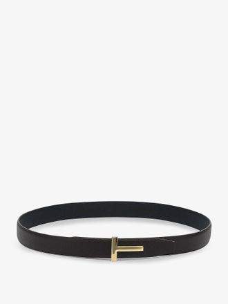 Tom Ford Reversible hammered leather belt - TOM FORD - gender_Man
