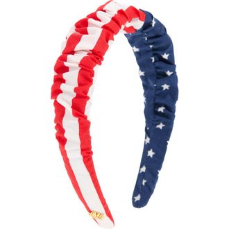 Lele Sadoughi Kelly Stars & Stripes Headband in Americana at Nordstrom