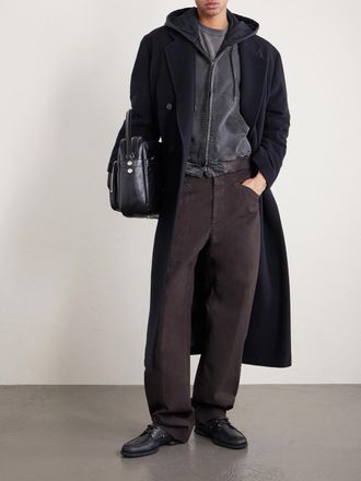 Auralee Garment-Dyed Cotton-Canvas Zip-Up Hooded Jacket