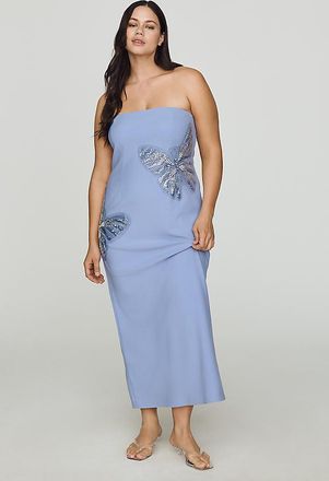 Elliatt Mira Butterfly Strapless Midi Dress