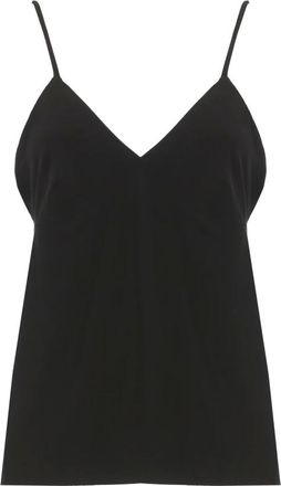 Norma Kamali Tops, Dames, Zwart, M, Polyester, V-hals Slip Top