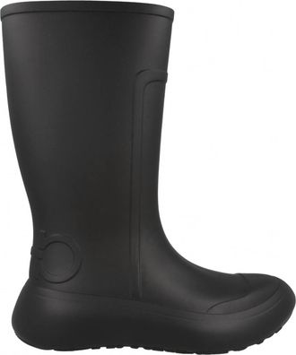 Ferragamo Womens Gancini Logo Rain Boots In Black