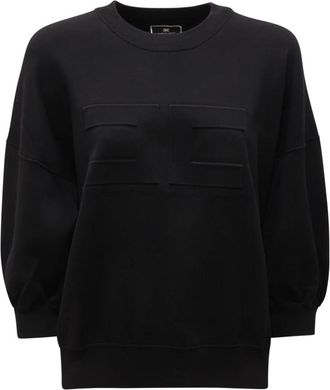 Elisabetta Franchi Sweatshirts, female, Black, Size: XL Maglione WO Sweater