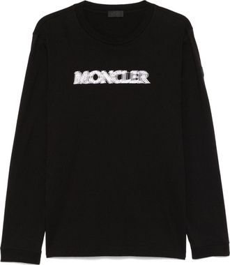 Moncler T-shirt met lange mouwen - Zwart
