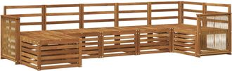 vidaXL Conjunto De Sof&aacute;s De Exterior 6 Uds. Natural Vidaxl