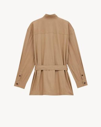 Saint Laurent Relaxed Cotton Shirt - Sable