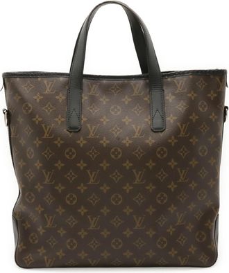 Louis Vuitton Monogram Macassar Black Brown Monogram Leather Shoulder Bag Tote Bag (Pre-Owned)