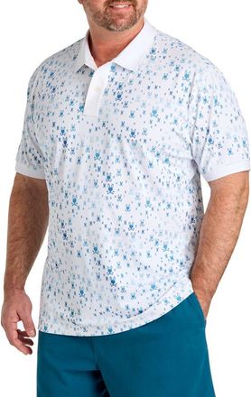 Psycho Bunny Big & Tall Nev Sport Polo Shirt in White at Nordstrom, Size Xx-Large