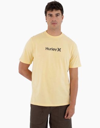 Hurley Mens Hurley Mens Printing Press O & O Short Sleeve T-Shirt - Yellow - Size: 44
