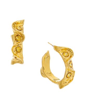 Oscar De La Renta Oscar De La Renta Crystal Nest Hoop Earrings