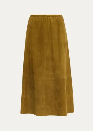 Vince Suede Midi Skirt