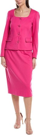 Le Suit 2Pc Scoop Neck Jacket & Skirt Set