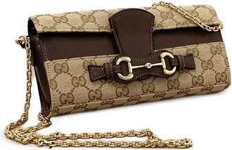 Gucci Horsebit GG Canvas Cross Body Bag