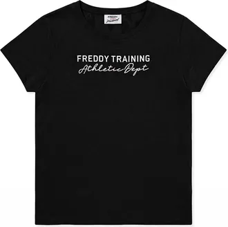 Freddy T-shirt Donna Regular in Jersey con Spacchi su Fondo