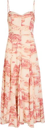 Reformation Fredo Printed Georgette Midi Dress - Multicoloured - 12 (UK16 / XL)