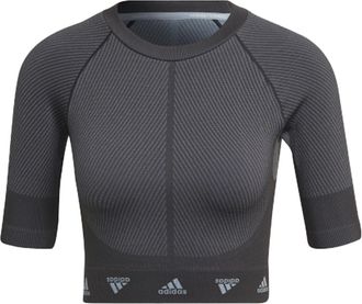 adidas (WMNS) adidas AEROKNIT Training T-Shirt Asia Sizing Grey HD9566