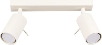 Wonderlamp L&aacute;mpara de techo beige 2 focos cil&iacute;ndricos estilo industrial