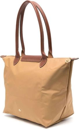 Longchamp Womens Shoulder Bag Beige Polyamide