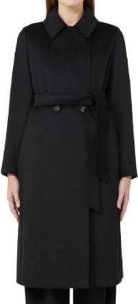 Max Mara Bcollag Jas - Dames - Jas met riem - Zwart - XS - Wol - Jassen