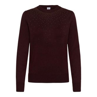 Saint Tropez Mila SZ Jersey de Cuello Redondo - Knitwear - Mujer - Marr&oacute;n - 2XL