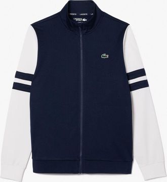 Lacoste Mens Up Stretch Interlock Tennis Sweatshirt in Navy-White - Size X-Large