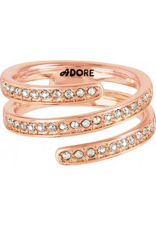 ADORE Womens 5489627 Ladies Ring - Rose Gold Metal - Size O