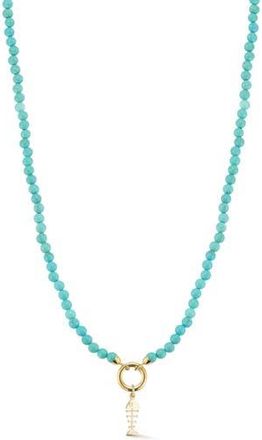 Ember Fine Jewelry Turquoise Beaded Fishbone Pendant Necklace in Gold at Nordstrom Rack
