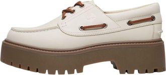 Timberland (WMNS) Timberland Stone Street Platform Boat Off-White Nubuck TB0A2GVFEX4