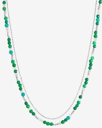 Dower & Hall Evergreen Orissa Necklace in Sterling Silver at Nordstrom, Size 18