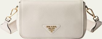 Prada Daino Flap Soft Leather Crossbody Bag