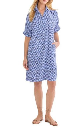 Nic+Zoe Devon Mosaic Print Shift Dress in Blue Multi at Nordstrom, Size Xx-Large
