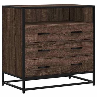 Berkfield Home Drawer Cabinet Brown Oak 70x41x70 cm Engineered Wood | Size: 70 x 41 x 70 cm