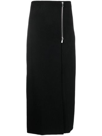 P.A.R.O.S.H. P. A.R. O.S. H. Side-Zip Wool Maxi Skirt