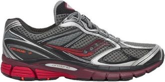 Saucony Silver/Maroon ProGrid Guide 7 Breathable Mesh Sneakers